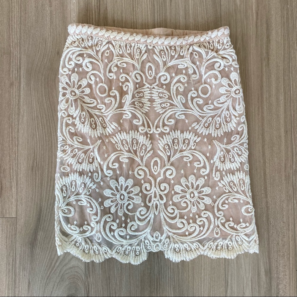 Yoana Baraschi woven lace skirt